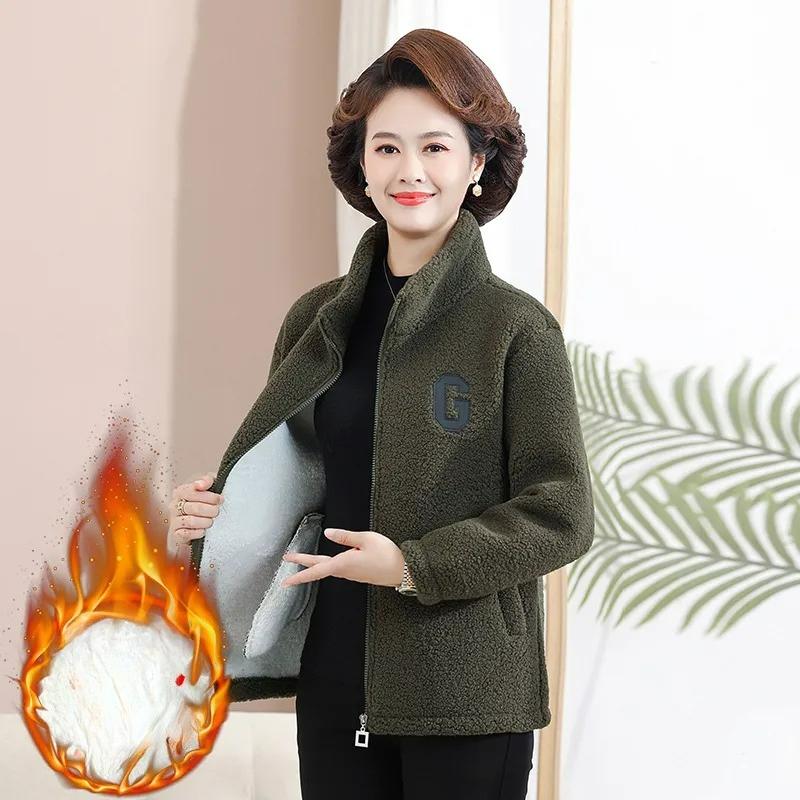 Женская куртка из гранулированного флиса из овечьей шерсти на осень, в западном стиле, плюс флисовый свитер, женская повседневная куртка большого размера, топ