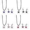 Дерзкий готический чокер с подвеской в виде звезды, модное ожерелье и серьги с подвеской в виде звезды, украшения для законодателей моды