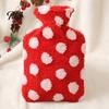 Winter Hot Water Bottle 500/1000/2000ML Christmas Bottle, PVC Bag with Plush Cover, Warm Long Lasting Heat Retention, for Hands & Feet Xmas
