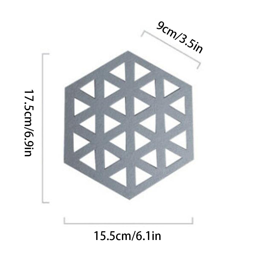 Silicone Tableware Insulation Mat Coaster Cup Hexagon Mats Pad