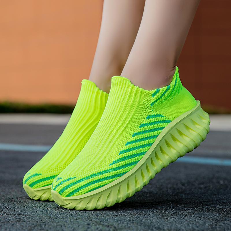 Модный стиль Мужские повседневные кроссовки Дышащие туфли-носки на платформе Кроссовки Мужские Женские Легкие Беговые Спортивные Туфли Размер 46