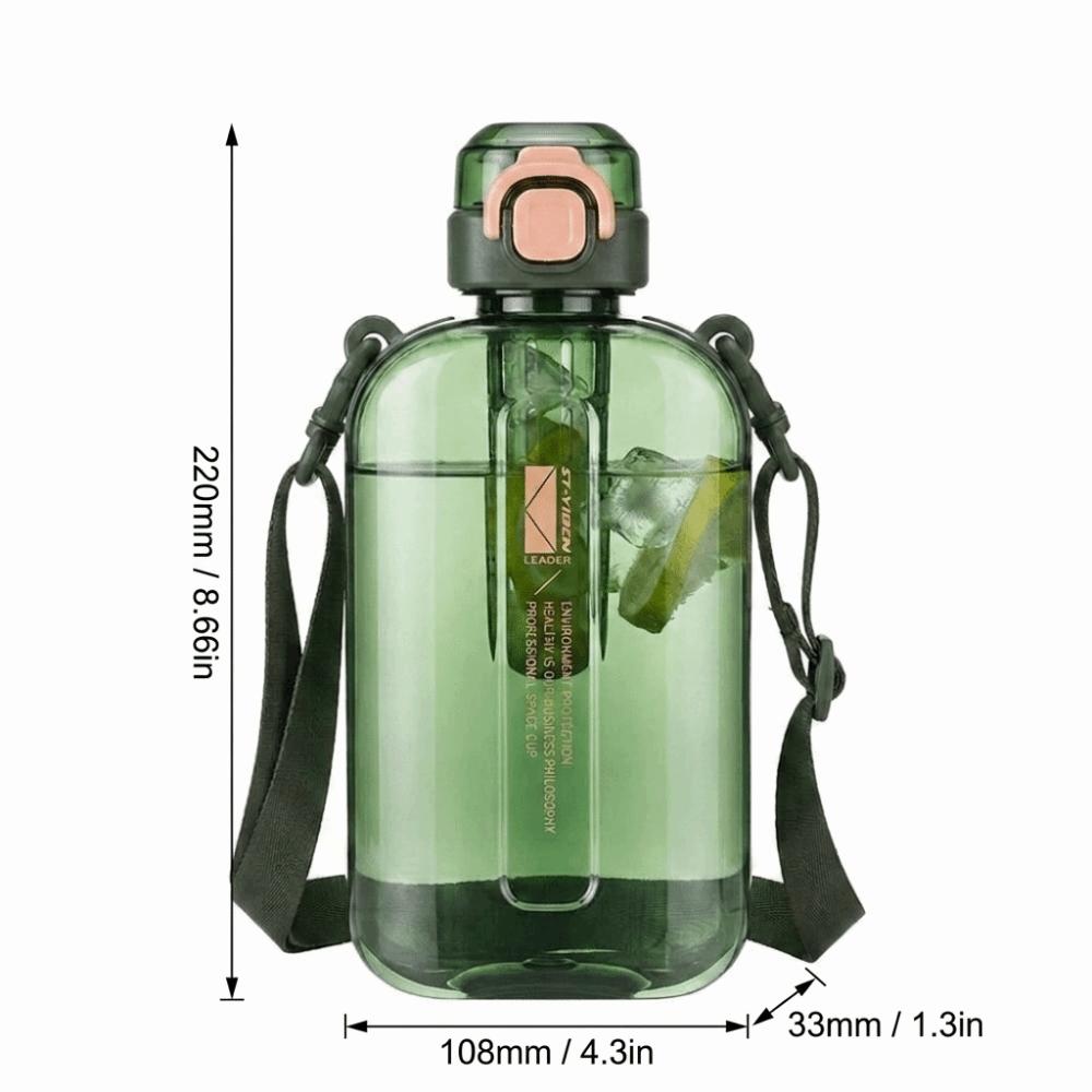 Adjustable Shoulder Strap Portable Outdoor Cup Leakproof Sealed Lid Travel Mug Sports Training