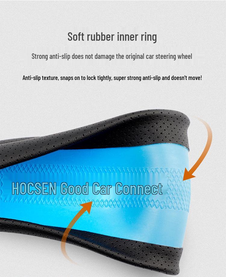 Чехол на руль из натуральной кожи Luxgen - Универсальная посадка для моделей U6, Big 7, S5, U5, 7MPV, Na 5, Rui 3