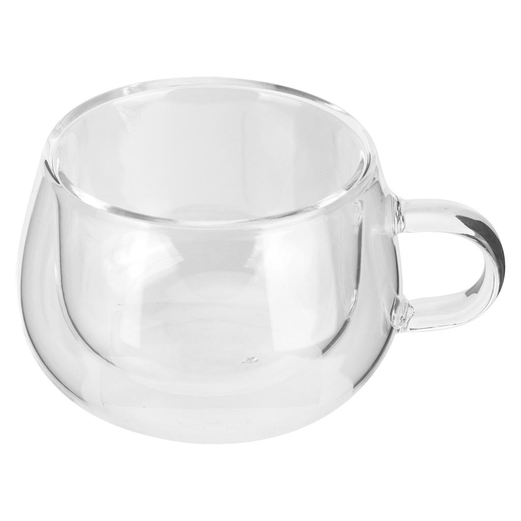 150ml DoubleLayer Glass Cup with Handle Transparent Coffee Mug for Home Kitchen Birthday