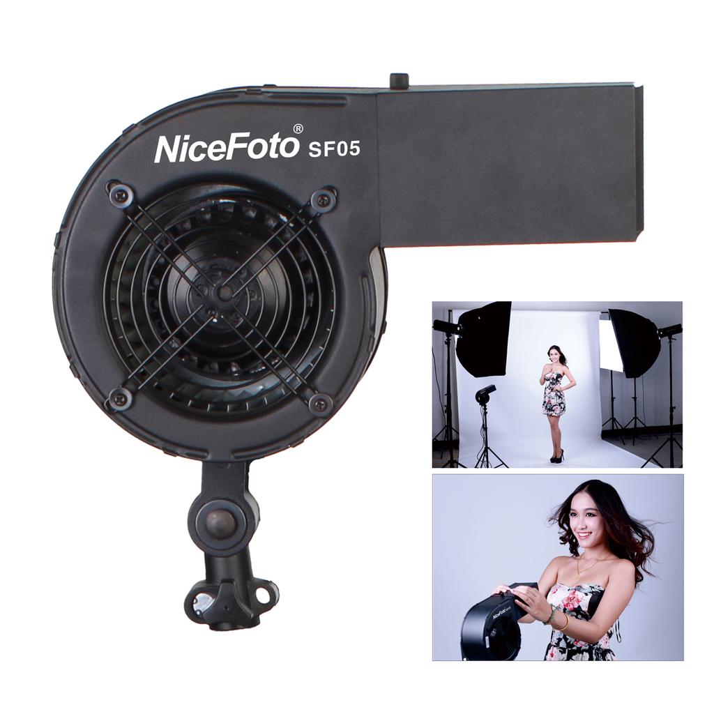 NiceFoto SF05 Studio Photography Wind Hair Blower Stream Fan for Taking Fashion Portrait Photos