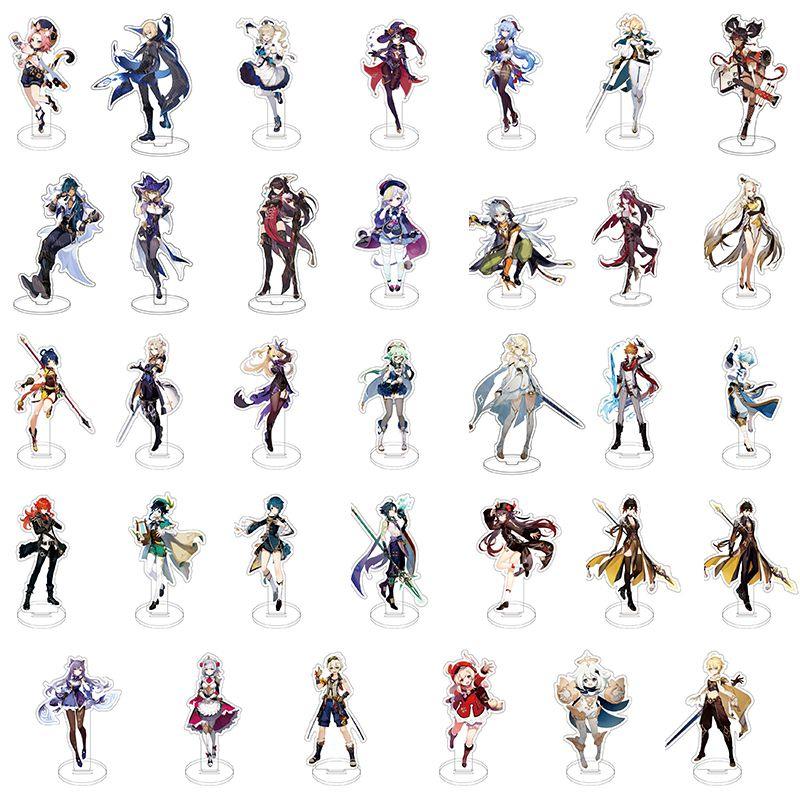 Изысканная акриловая подставка-фигурка Genshin Impact с Клии, Кэ Цин, Гань Юй для настольной демонстрации