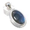 Natural Labradorite Gemstone 925 Sterling Silver Jewelry Pendant 2.05" I5z81