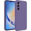 Case - BOOLING - for Samsung Galaxy A34 5G - Liquid Silicone - Shockproof - Slim - Dark Purple