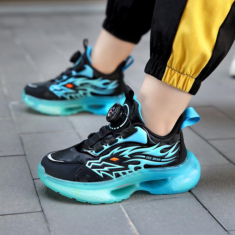 TUINANLE Детская спортивная обувь, кроссовки с узором дракона для мальчиков, повседневная баскетбольная обувь на платформе для подростков