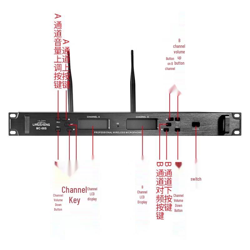 Lingsheng Home Karaoke System with Integrated Amplifier CN plug (adapter included)