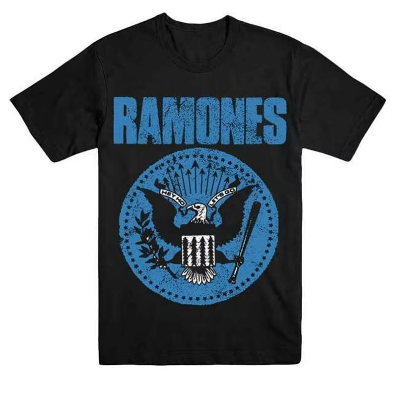 Ramones American Legendary Punk Band Casual Tshirt Unisexs And Unisexs Luxury Band Oversized Unisex Cotton Y2k Short Classic