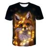 Стиль живописи Кошка 3D-принт Рисунок Животное Футболка с коротким рукавом Уличная Мужская Женская