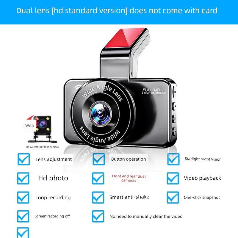 Driving Recorder 2026 New Model, Wire-Free 4K Ultra-High-Definition Night Vision, Front and Rear Dual Cameras, Car-Mounted 360 Panoramic Wifi