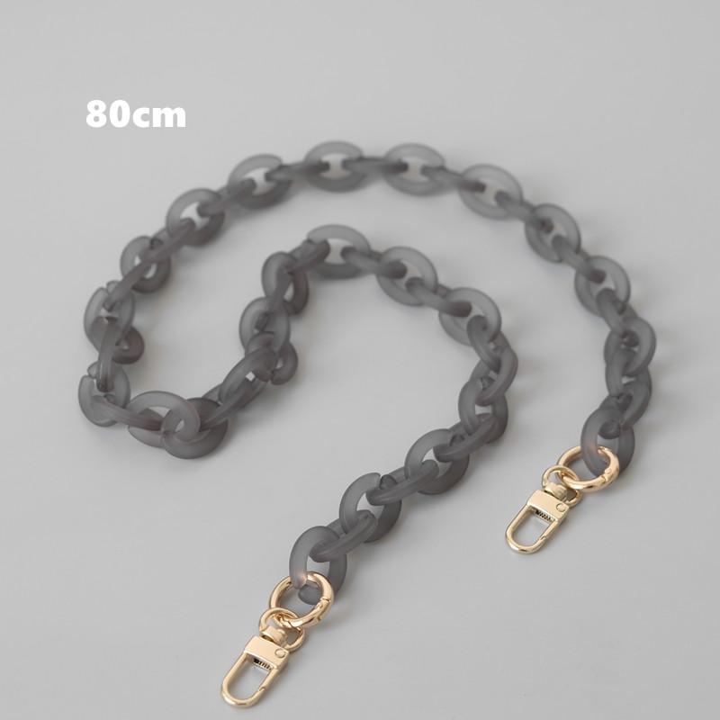 New Fashion Woman Bag Accessory Detachable Parts Replacement Chain Grey Resin Luxury Strap Women Acrylic Shoulder Handle Chain