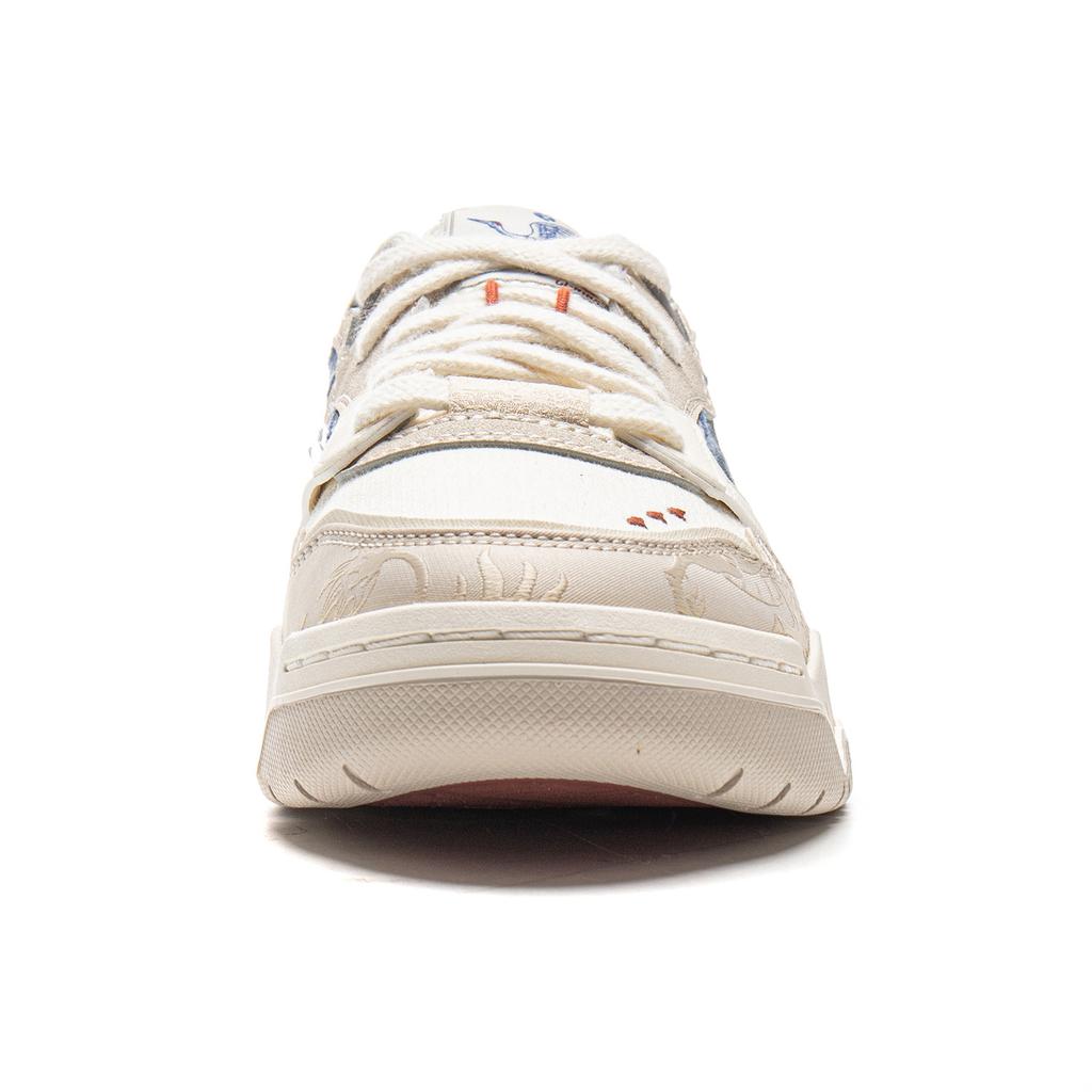 Li Ning Yue Bai 3 Универсальные Ретро Мода Классический Тренд Толстая Подошва Кроссовки Нескользящие Амортизирующие Прочные Низкие Кеды для Скейтборда AGCV078-11