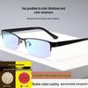 Men's Business Semi-Rimless Color Blindness Glasses - Coated Frame for Prescription Lenses