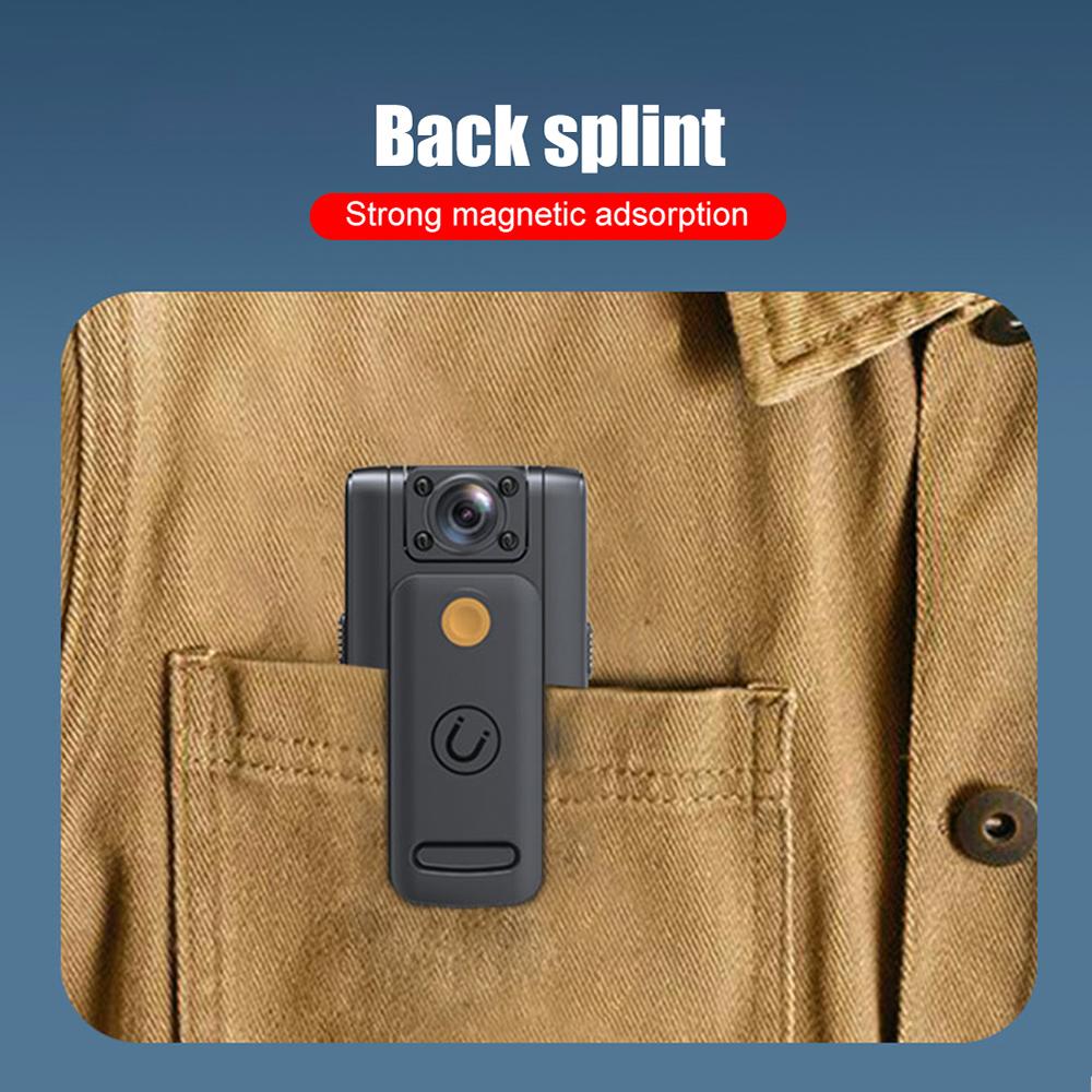 Миниатюрная нательная камера 4K UHD с записью аудио и видео Широкий угол обзора 150 градусов Объектив 180 градусов Вращающийся 7 часов