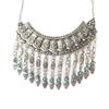 Les Trésors De Lily [N7308] - Antiqued Silver Turquoise 'Navajos' Designer Necklace