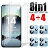 [4+4] 8Pcs Camera Lens Film+Screen Protector Tempered Glass For Xiaomi Redmi Note 14 13 Pro 4G 5G Redmi 13C 14C A5 For Xiaomi 14T POCO X6 M6 Pro