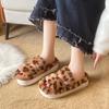 Winter New Platform Women Slippers Cotton Warm Casual Shoes Sandals Open Toe Flip Flops  Lady Slides