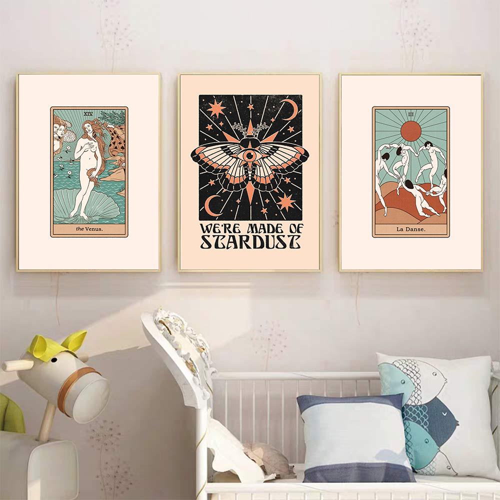 Венера подсолнухи плакат карты Таро настенные художественные фотографии живопись кошка вино пицца абстрактные принты на холсте гостиная домашний декор