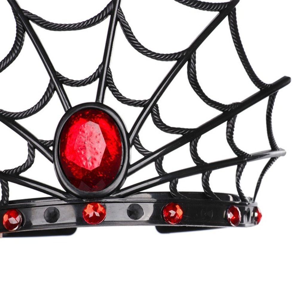 Cosplay Spider Web Headband Shining Halloween Headband Festive Spider Queen Crown Carnival