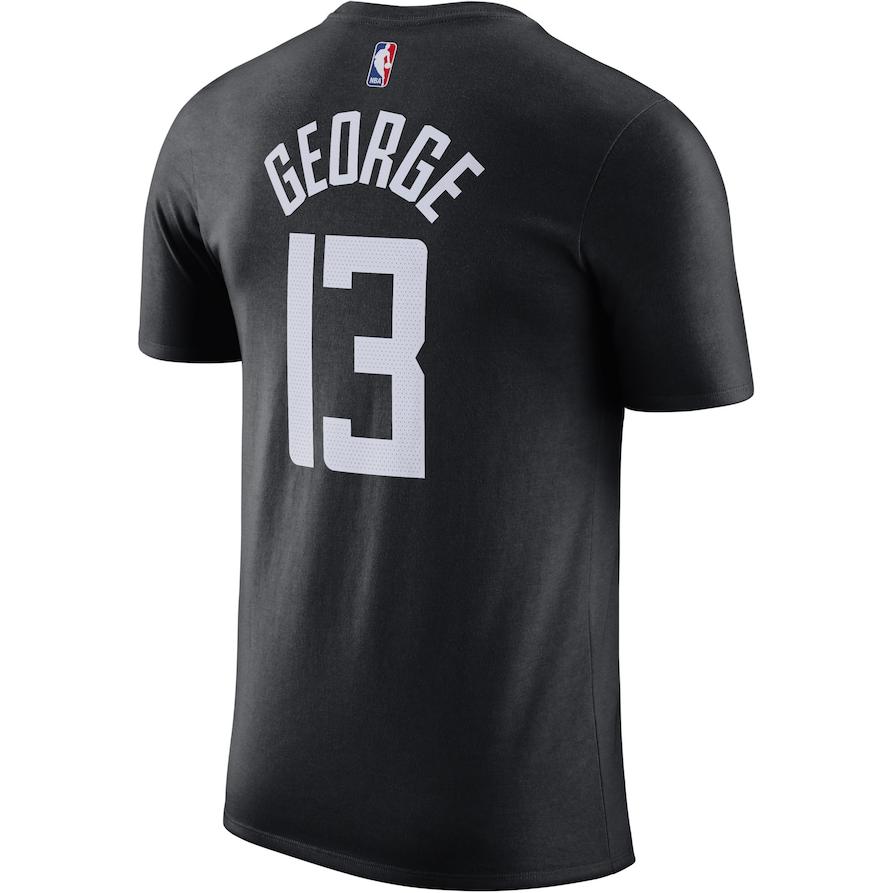 Jordan X NBA Collaboration Paul George Los Angeles Clippers Letter Number Print Crew Neck T-Shirt Unisex T-Shirt Black CV9984-016