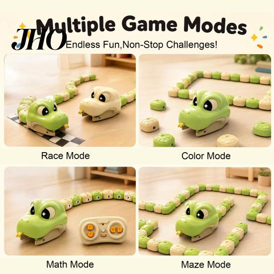 Parent-Child Interactive Snake Toy 1/2 Sets Remote Control Magnetic Toy, 2 Players Competitive Eating Itself for Toddlers Boys Girls Electronic