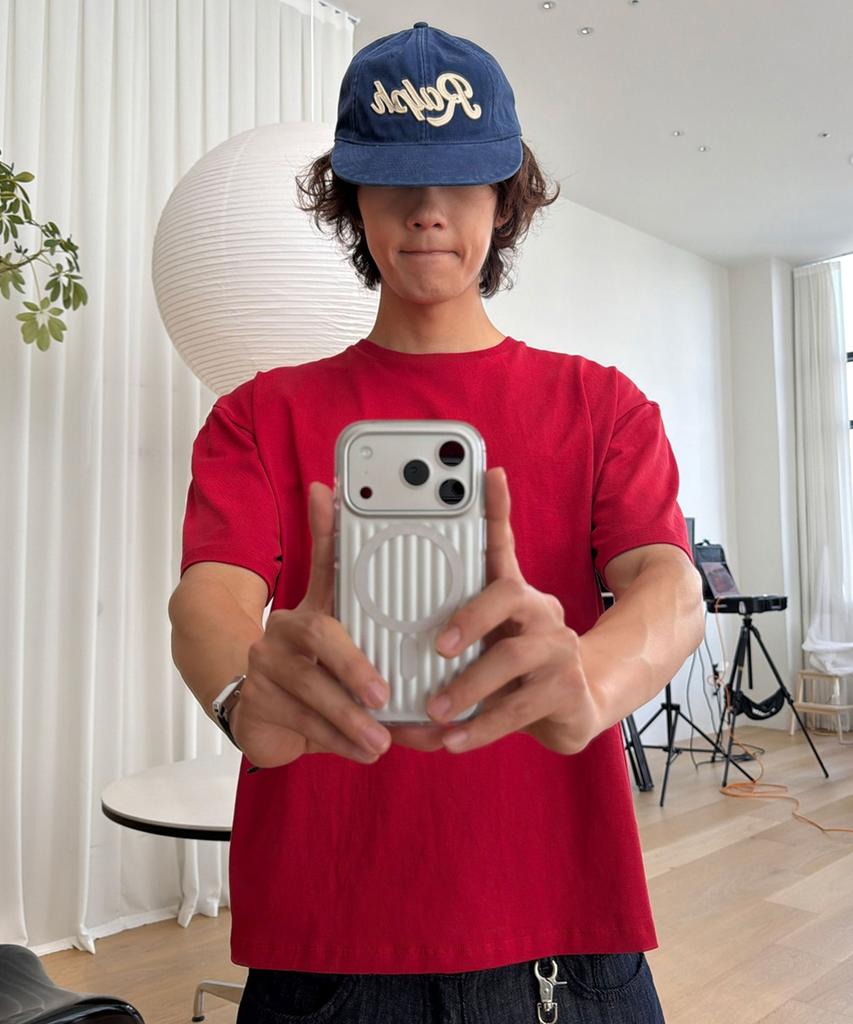 MOOD INSIDE Low Semi-Crop Half Tee_Red (A Type)