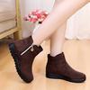 Winter Warm Mom Cotton Boots Plush and Thickening Mom Cotton Shoes Soft Sole Anti Slip Mom Shoes Short Boots