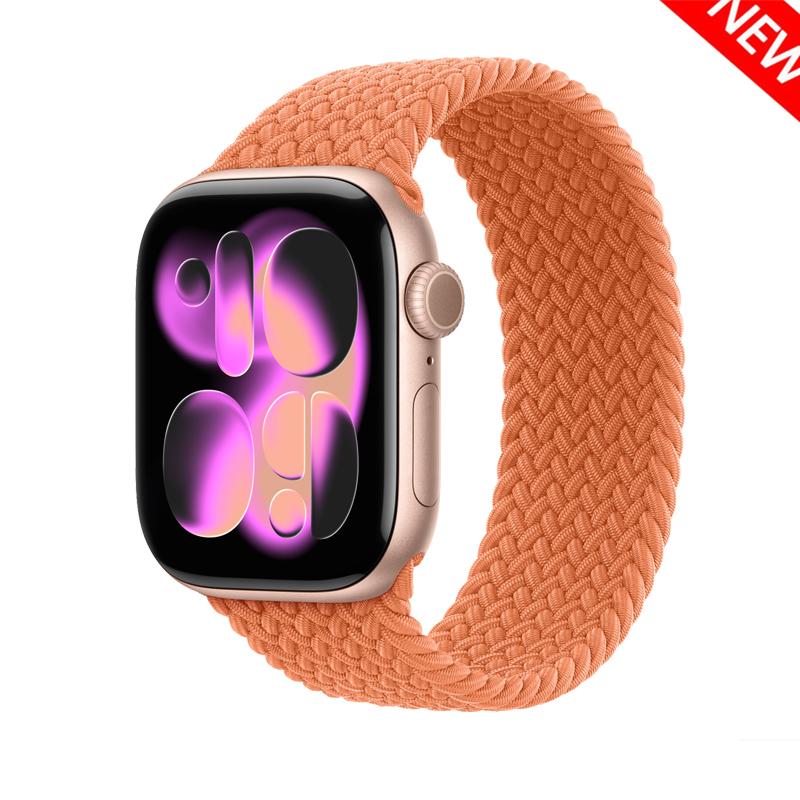 Ремешки Для Apple watch bands 44мм 45мм 40мм 41мм 49мм 46мм 42мм Плетеный Solo Loop Correa браслет iwatch Серии 11 10 9 7 8 SE 6