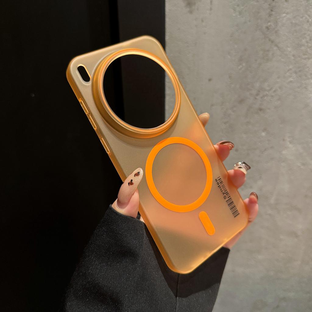 Ультратонкая матовая полоска для штрих-кода для чехла MagSafe для VIVO X300 X200 Ultra X100 X90 X80 S Pro Mini Полупрозрачная магнитная жесткая поликарбонатная крышка