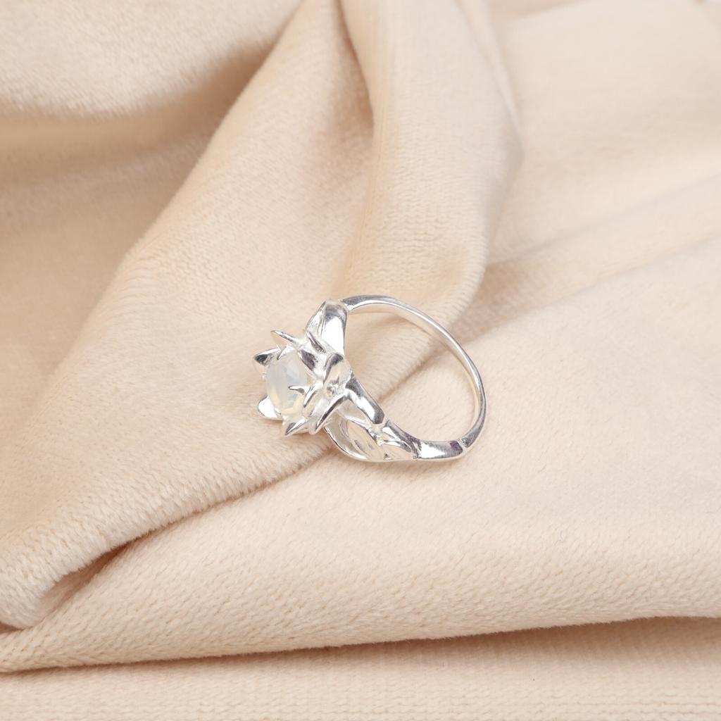 Редкий молочный опал драгоценный камень 925 стерлинговое серебро бохо ювелирное кольцо для женщин подарок CZR-2-3