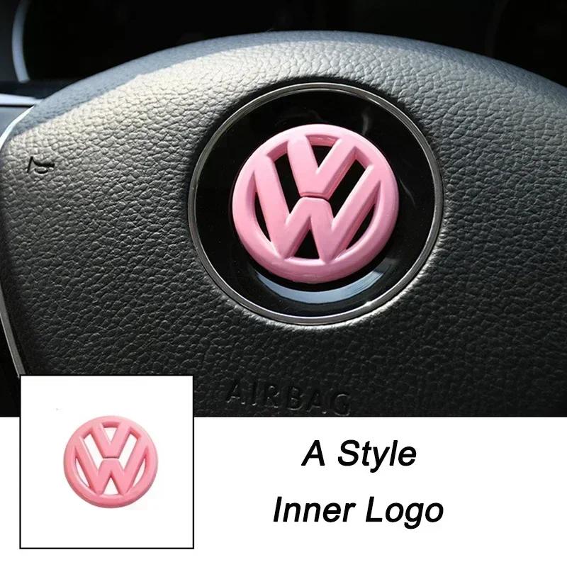 Новая 3D полая ABS наклейка-эмблема на центр руля автомобиля для Volkswagen Passat MK6 MK7 CC Polo Golf Jetta Beetle Polo