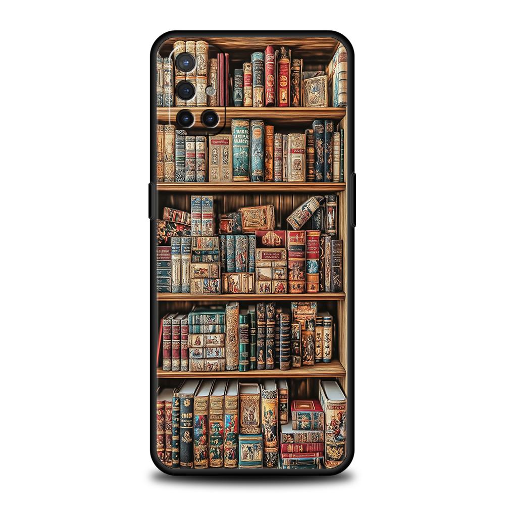 Винтажная книжная полка Расписной чехол для телефона Для Oneplus 12 12R 11 10T R10 Nord N100 N200 N10 10 7 8 9 7T 8T 9R 9RT Pro Мягкая ТПУ крышка