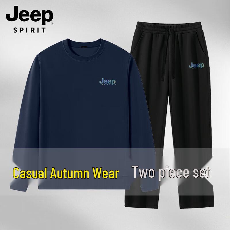 JEEP SPIRIT Men's Casual Sweatshirt & Pants Set