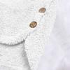 Women's Fashion Stitching Loose Hoodies Long Sleeve Plush Button Coat