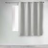 Rideau Occultant - Uni - Gris - 140 X 180 Cm - 100% Polyester - Œillets Argent
