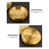 Korean-Style 304 Stainless Steel Golden Double-Layer Sauce Dish for Kimchi, BBQ, and Hot Pot Seasoning