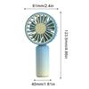 - Mini Portable Fan USB Rechargeable 500mAh Low Noise Hand Fan (Blue Yellow)