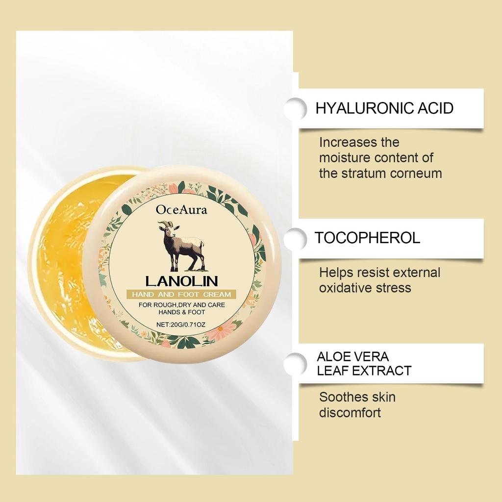 20 г Крем для ног против трещин Крем для восстановления потрескавшейся кожи Сухость Пятки с трещинами Шелушение Восстановление Маска для ног Питательный Смягчающий Увлажняющий Лосьон