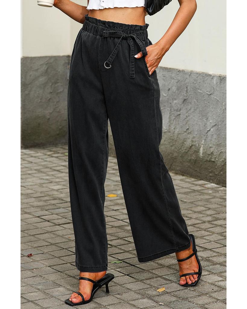 Azura Exchange Pocketed Wide Leg Tencel Jeans