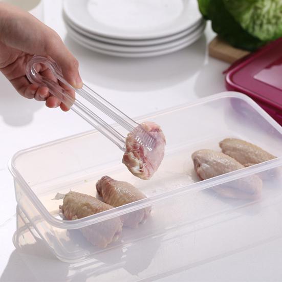 10 шт., пластиковые щипцы для сервировки шведского стола, 10 шт., прозрачные кухонные щипцы, мини-посуда для еды, ледяной салат, печенье для барбекю, 6,3 дюйма, пилообразные дизайнерские щипцы