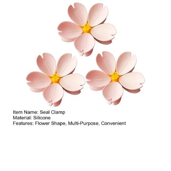 Зажимы для пакетов с чипсами 'Цвет сакуры', Зажимы для герметизации, Декоративные магниты на холодильник