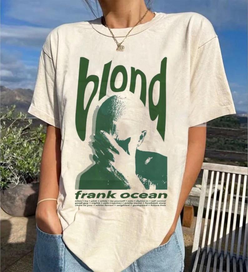 Блондин Фрэнк Оушен Песочный Цвет Хлопковая Футболка Размер S-5XL Унисекс Футболка