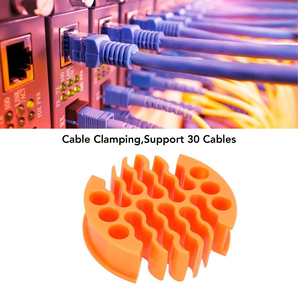 30 Hole Network Cable Organizer Orange Cable Organizing Tool Cable Management Tool Server Rooms