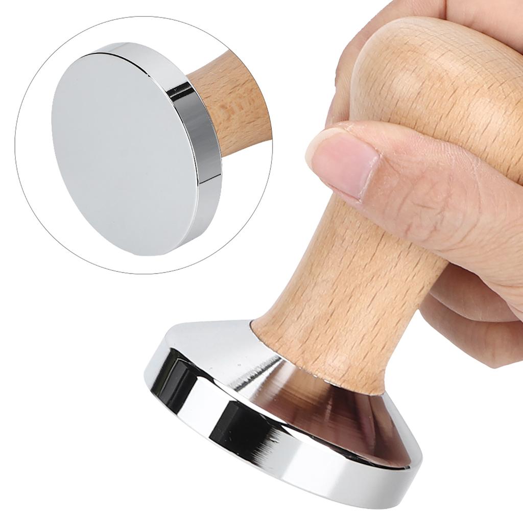 Wood Handle Coffee Tamper Stainless Steel Espresso Coffee Powder Press Hammer Coffee Accessories