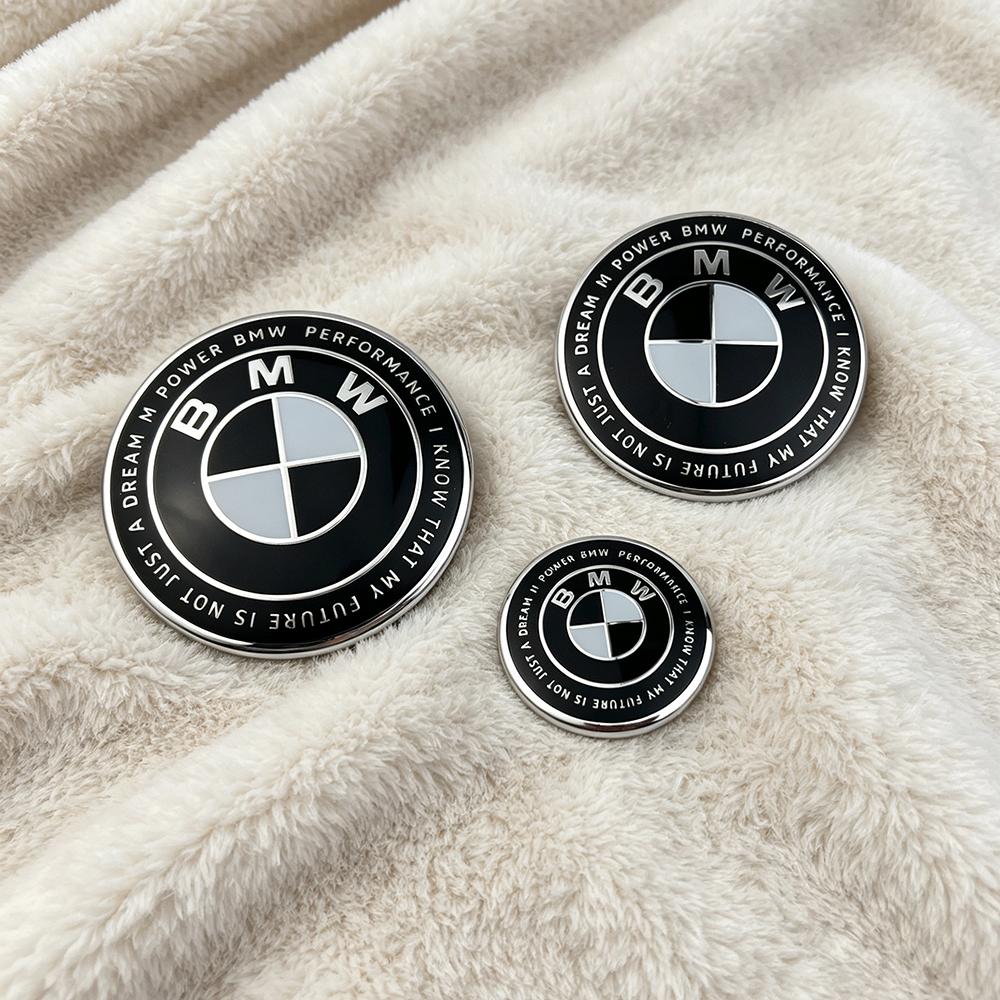 2026 Hot Car Logo Front Hood Rear Trunk Emblem 3pcs 74mm 82mm For BMW M Logo E46 E36 E34 F10 E90 F30 E60 F30 E53 E30 E92 E87 Accessories