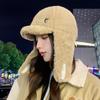 Women's Korean Version Autumn and Winter New Style Fluffy Baseball Cap for Winter Warm Ear Protection Hat Riding Cold Lei Feng Hat Thick
