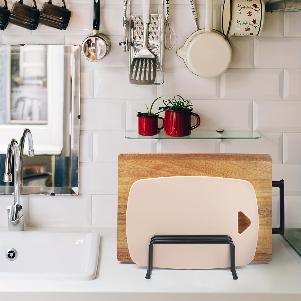 Kitchen Organizer for Cutting Boards& Bakeware, Durable Metal, Wide Slots for Multiple Pans & Boards, For Cabinets & Countertops